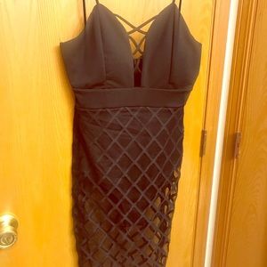 Caged mesh mini dress!